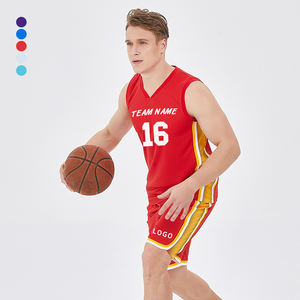 ชุดบาสเก็ตบอลแบบกลับด้านได้สั่งทำขายส่ง ออกแบบเองได้ ชุดบาสเก็ตบอล 2 ชิ้น ผลิตจากโพลีเอสเตอร์ 100% แห้งเร็ว - Product Image 2