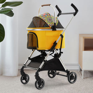 Passeggini staccabili facili da piegare passeggini per animali domestici per gatti <span class=keywords><strong>cani</strong></span> di piccola taglia con cesto rimovibile - Product Image 4