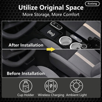Porte-gobelets et compartiment de rangement pour console centrale Vinfast VF3, boîte d'accoudoir VF3