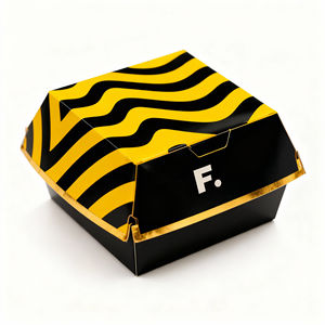 Boîte d'emballage pour restauration rapide personnalisée, jetable, boîte d'emballage pour hamburger, boîte <span class=keywords><strong>de</strong></span> conteneur alimentaire, boîte à emporter, boîte à hamburger écologique - Product Image 3