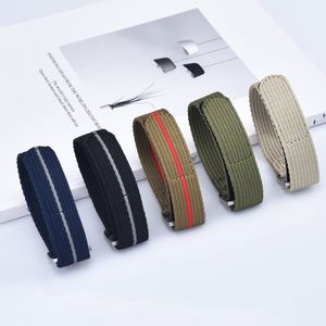 LAIHE OEM, логотип на заказ, высокое качество, липучка, цельный нейлоновый холщовый тканевый ремешок для часов - Product Image 5