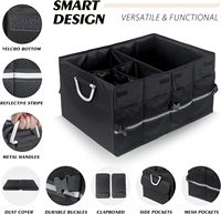 Boîte de rangement pliable pour voiture Organisateur de coffre Suv Organisateur de coffre de voiture dans le coffre