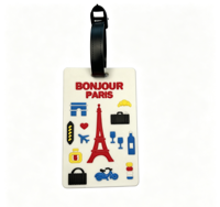 Étiquette de bagage en PVC personnalisée pour carte d'embarquement d'avion, avec carte en papier, portable et durable, idéale pour cadeau et promotion