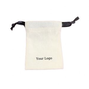 Sac à cordon en toile pour vêtements, bijoux, cadeaux, avec rubans noirs - Vente flash - Product Image 2