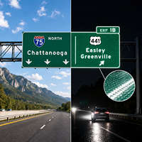 Panneaux de signalisation routière réfléchissants en aluminium, durables, personnalisables, pour autoroute, signalisation d'avertissement routier