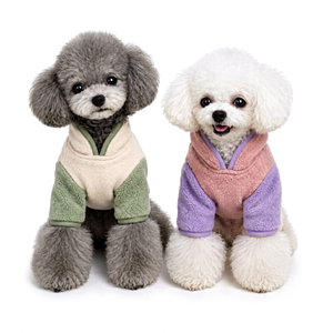 ELEGATE Plush Cotton Plaid <b>Dog</b> Coat for Autumn and Winter-Keep Your Furry Companion Warm and Stylish Sports Design Small Breeds - Product Image 1