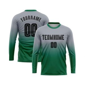 Maillot de football à manches longues à dégradé fluide, respirant, séchage rapide, pour entraînement et match, pour homme - Product Image 1