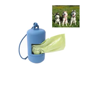 Dispenser per sacchetti di cacca di cane in bambù Dispenser per sacchetti di cacca di cane in Neoprene con Dispenser per sacchetti di cacca