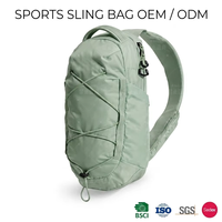 Sac à dos unisexe léger et résistant à l'eau en nylon avec attache à cordon élastique pour le sport et le cyclisme, directement de l'usine, certifié BSCI et SGS
