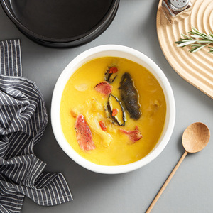 Ensemble de saladiers en céramique de style nordique, forme irrégulière esthétique et créative, passe au micro-ondes, pour hôtels et restaurants - Product Image 3