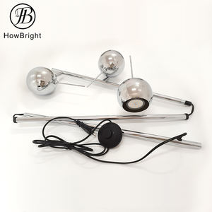 Lámpara de pie de poste alto de sombra esmerilada LED integrada con atenuación mejorada para oficina, lámpara de mesa de pie de 3 Globos de mediados de siglo - Product Image 4