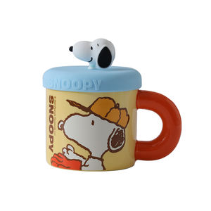<span class=keywords><strong>Tasse</strong></span> à café en céramique en forme d'animal mignon de dessin animé Snoopys avec couvercle <span class=keywords><strong>tasse</strong></span> en céramique créative Snoopyed - Product Image 6
