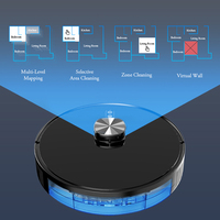 Aspirateur robot intelligent 3 en 1 V8 avec fonction serpillière, navigation laser, réservoir d'eau électrique et 3 modes de aspiration pour la maison et le bureau