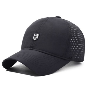 Breathable Mesh Baseball Cap R Letter Design Summer Sun Hat Unisex Outdoor Travel Duckbill Cap Light Gray Navy Blue Black White - Product Image 5