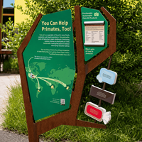Panneaux de signalisation personnalisés grand format pour plans de parc, indicateurs autoportants double face pour zones touristiques et jardins botaniques