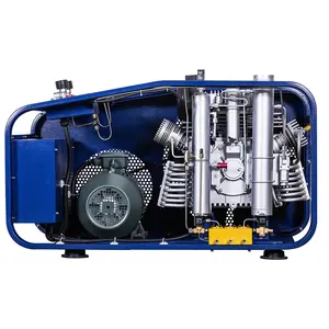 Penjualan langsung dari pabrik 400LPM 3 silinder 380V 460V tekanan tinggi 30mpa 300bar 4500psi kompresor udara untuk botol selam Scuba