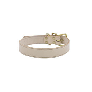 Collar de Cuero Curtido Vegetal de Grano Completo para Perro, Bordes Pulidos a Mano con Herrajes de Latón Macizo, Collar de Lujo Ajustable para Mascotas - Product Image 4