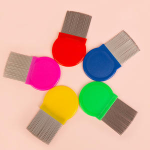 Diente fino <span class=keywords><strong>de</strong></span> acero inoxidable plástico aguja larga piojos pulgas perro Animal baño depilación aseo peine <span class=keywords><strong>Nit</strong></span> Kit <span class=keywords><strong>de</strong></span> limpieza - Product Image 5