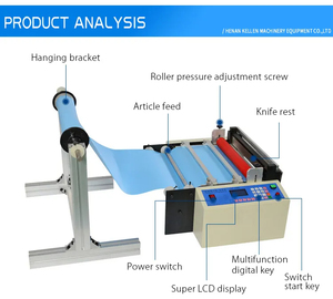 Pequeña máquina automática de corte de láminas en rollo para bandas elásticas para el cabello, envoltura de burbujas, película de burbujas de aire, paquete de caja de papel de plástico - Product Image 5