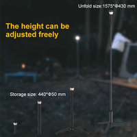 Lampe de tente LED portable rechargeable, étanche IP65, 3W, pliable, pour le camping en plein air