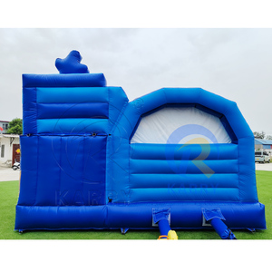 <span class=keywords><strong>Castillo</strong></span> Inflable Azul con Tobogán, Diseño de Mundo Submarino, para Niños, Uso Comercial, en Venta - Product Image 6
