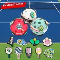 Porte-clés créatif DIY Pickleball d'été, pendentif amovible en plastique, breloque pour sac et porte-clés, cadeau pour les amateurs de sport