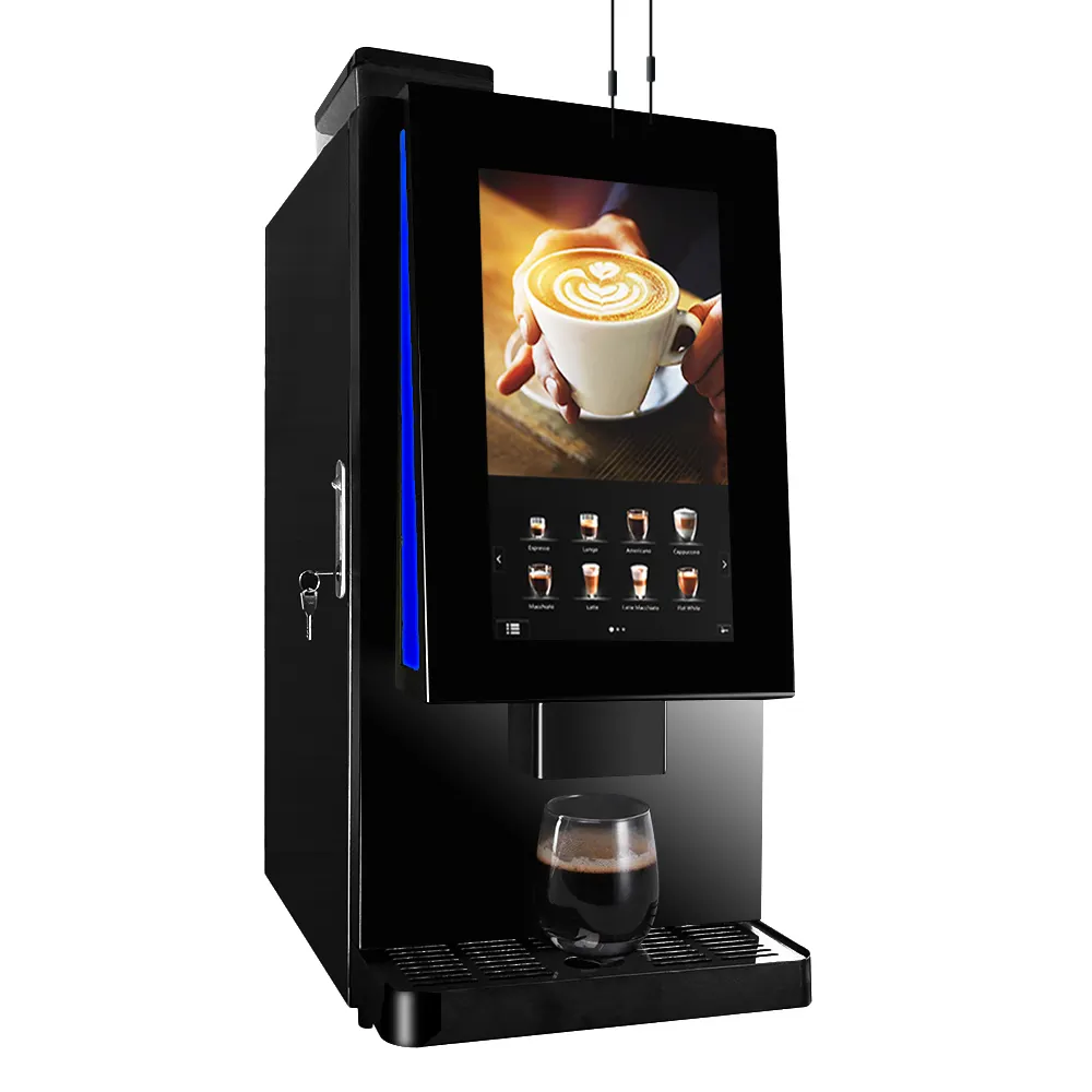 Vente en gros Machine à café commerciale à écran tactile automatique et multifonctionnelle en acier inoxydable pour les entreprises