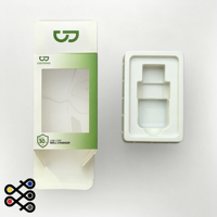 Boîte en papier d'art pliable à motif imprimé avec fenêtre transparente et insert en plastique personnalisé pour l'estampage de produits numériques