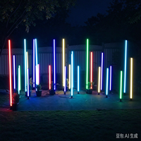 Tube LED sans fil Pixel 360 à piles, lumière DJ pleine couleur, DMX sans fil IR pour scène et événements