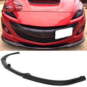 เหมาะสำหรับ Mazda 3 Mazdaspeed Hatchback ปี 2010-2013 สปอร์ตสไตล์ ลิ้นกันชนหน้า สีดำดิบ - Product Image 1