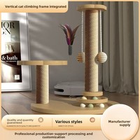 Griffoir pour chat résistant à l'usure, irrésistible, en panneau de particules, avec coussin à griffer, jouet pour chat, divertissement autonome, anti-ennui