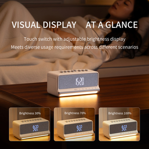 Smart Speaker with Alarm Clock Sleep Light White Noise Machine Touch Control Bedside Audio Device for Bedroom - Product Image 5