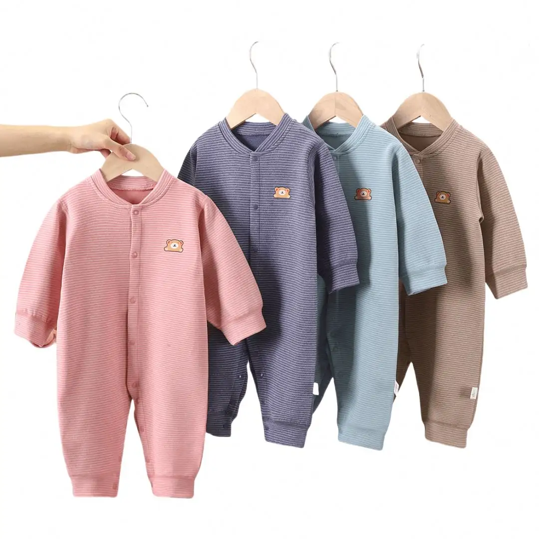 Autumn Winter Pure Cotton Boneless Clothing Newborn Pajamas For Men And Women Baby Crawling Clothes