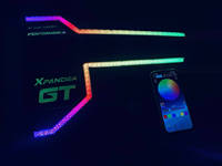 Kit de rétrofit de feux de jour à LED Mitsubishi Xpander avec support de montage de lentille, anneau WRGB, DRL à commutation, 12V, IP67