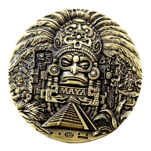 Medaglia commemorativa della civiltà Maya moneta in metallo ad alto rilievo antica cultura collezionabile gettone da scrivania ornamento e <span class=keywords><strong>regalo</strong></span> - Product Image 4