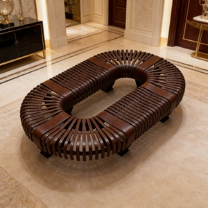 Silla de Ocio Moderna Y63B con Forma de Ola, Banco de Relajación de Madera para Centros Comerciales, Aeropuertos, Hoteles, Vestíbulos y Áreas Públicas Comerciales - Product Image 6