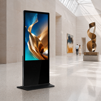 Kiosque numérique sur pied AIYOS 4K LCD avec écran tactile IR PCAP en option pour l'information des visiteurs dans les musées et les expositions