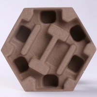 Barquette d'emballage en pulpe de papier moulée recyclable pour l'expédition, taille et forme personnalisables