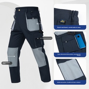 <span class=keywords><strong>Pantalon</strong></span> de <span class=keywords><strong>travail</strong></span> transfrontalier pour hommes, protection professionnelle, pour <span class=keywords><strong>chantier</strong></span> – Polyester, résistant à l'abrasion et aux taches, coupe ample, vêtement de <span class=keywords><strong>travail</strong></span> - Product Image 2
