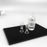 Tapis de bar antidérapant en PVC caoutchouc écologique de haute qualité avec logo personnalisé, résistant à la chaleur, lavable, accessoires de bar