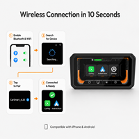Soporte para Teléfono de Motocicleta Bestsonic, Alternativa al Sistema de Navegación Apple CarPlay de 6.25'' IP67 para Motocicleta con Soporte Magnético