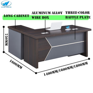 เคลื่อนย้ายตู้ด้านข้างโต๊ะสำนักงานแบบทันสมัยเฟอร์นิเจอร์สำนักงานรูปตัว L โต๊ะสำนักงาน - Product Image 6