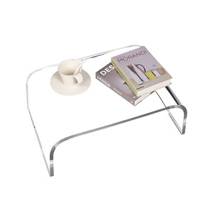Meja Kopi Akrilik Transparan Desain Modern Sederhana Ruang Tamu Sofa Rak Pajangan Bentuk U Kecil Tinggi Kustomisasi Portabel - Product Image 6