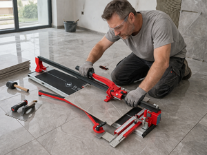 Coupe-carreaux manuel robuste NL211 de 1200 mm avec guide laser et base en alliage d'aluminium pour carreaux de sol et de mur en porcelaine - Product Image 4