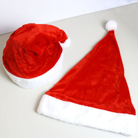 Chapeau de Noël en velours avec garniture en peluche pour adultes et enfants, idéal pour les fêtes, cadeaux mignons, vente en gros