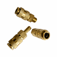 Raccord rapide universel européen 3-en-1 en laiton avec raccord cannelé pour tuyau, compatible OEM, diamètre d'interface 6-13 mm