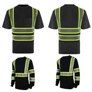 Camisetas de seguridad de secado rápido de alta visibilidad Polo reflectante de construcción personalizable con camisetas reflectantes con logotipo - Product Image 3