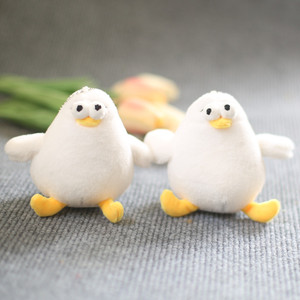 Portachiavi in peluche divertente e simpatico a forma di gabbiano, anatra o pollo, morbido giocattolo imbottito - Product Image 4