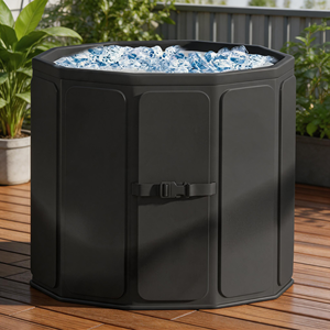 Bain froid pliable et portable pour la récupération à domicile et en salle de sport, ensemble de bain de glace isolé, thérapie en extérieur, baignoire de glace - Product Image 1