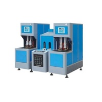 Machine de soufflage semi-automatique pour la fabrication de bouteilles d'eau minérale en plastique PET de 100 ml, 500 ml et 1 litre, avec pompe à moteur PLC